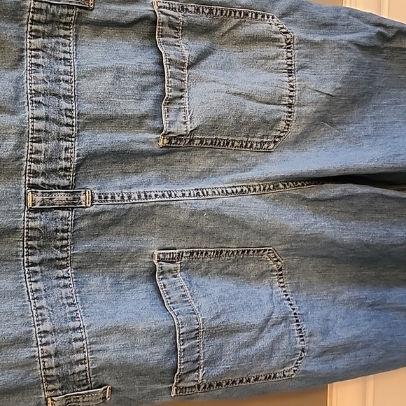 GAP Blue Short Sleeve Denim Jumpsuit - Picture 4 of 10